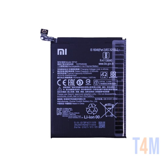 Bateria BP42 para Xiaomi Mi 11 Lite/M2101K9AG/Mi 11 Lite 5G 4250mAh
